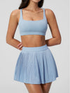 Crisscross-Back Pleated Tennis Set