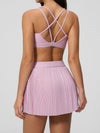 Crisscross-Back Pleated Tennis Set