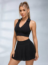 Collared Keyhole-Back Tennis Set