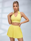 Collared Keyhole-Back Tennis Set