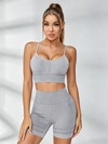 Faux Denim Seamless Short Tracksuit
