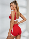 Contrast Color Stripes Short Tracksuit