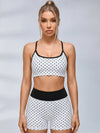 Polka Dot Contrast Trim Short Set