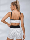 Polka Dot Contrast Trim Short Set