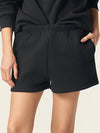Cropped Half Zip Sweatshirt & Shorts Set