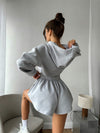 Corset Top Cropped Jacket Shorts 3 Piece Set