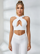 Crisscross Halter Sports Bra & Ruched Contour Leggings Set