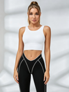 Racerback Bra White Contour Leggings Set