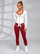 3 Pieces Front Tie Halter Contrast Fitness Set