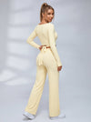 Tie Front Ballet Style Flared 3‑Piece Leggings Set