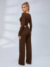 Tie Front Ballet Style Flared 3‑Piece Leggings Set
