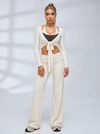 Tie Front Ballet Style Flared 3‑Piece Leggings Set