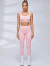 Polka Dot Cross‑Back Workout Leggings Set