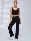 Lace Trim Flared Leggings Set