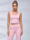 Lace Trim Flared Leggings Set