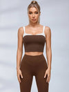 Color Block Crop Tank Leggings Set