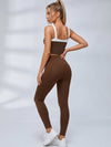 Color Block Crop Tank Leggings Set