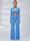 Zip‑Up Layering Flared Leggings 3‑Piece Set