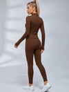 Zip‑Up Cropped Jacket Leggings 3‑Piece Set