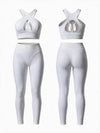 Letter Waistband Yoga Bra & Leggings 2 Piece Set