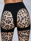 Spliced Leopard Gym 2‑Piece Outfit Slim Fit