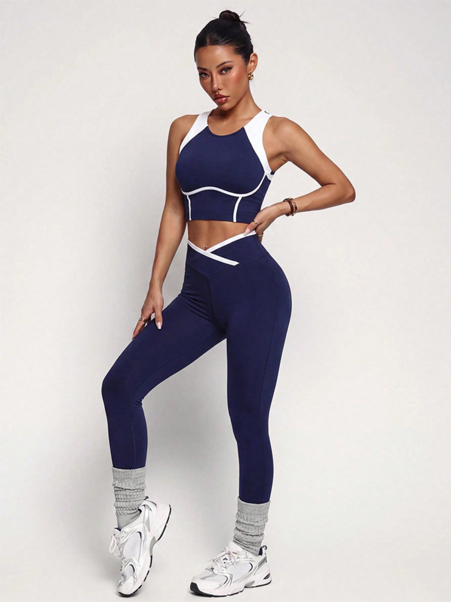 High Waist Tummy Control Butt Lifting Workout 2 Piece Set