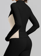 Stand Collar Long Sleeve Shaping Workout 2 Piece Set