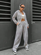 Casual Hooded Tracksuit Soft Loose 2 Piece Outfit