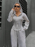 Casual Hooded Tracksuit Soft Loose 2 Piece Outfit