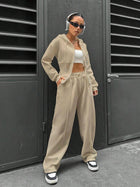 Casual Hooded Tracksuit Soft Loose 2 Piece Outfit