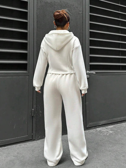 Casual Hooded Tracksuit Soft Loose 2 Piece Outfit
