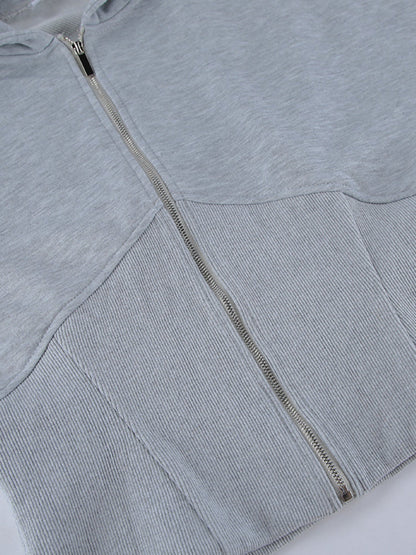 Zip Hoodie Wide Leg Pant 2 Piece Tracksuit