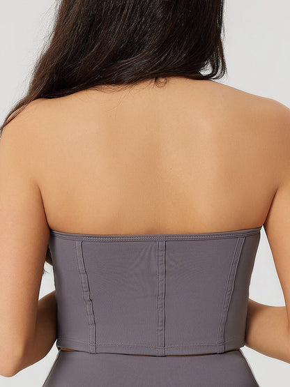 Halter Corset Top & Split Flared Leggings Set