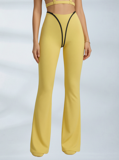 High Waist Flared Workout Outfit