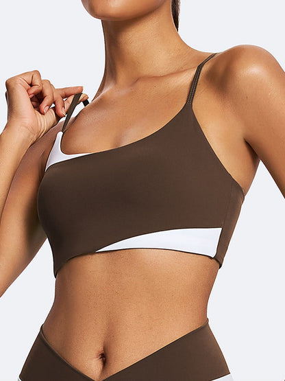 Women's Contrast Stripe Sports Bra & Leggings Set