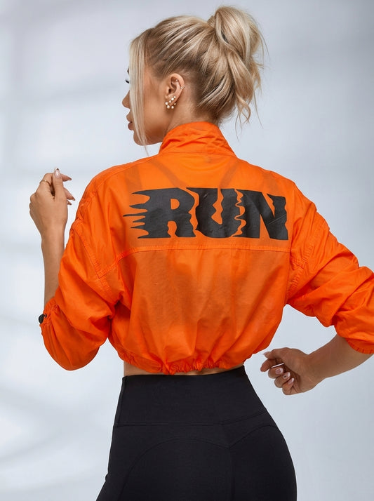 Anti-UV Drawstring Zipper Pocket Quick-dry Cropped Jackets