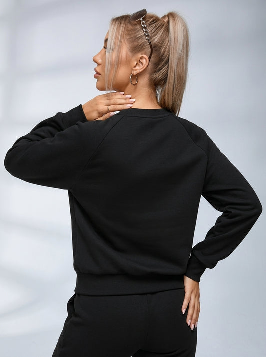Feamle Letters Print Fleece Hoodie