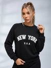 Feamle Letters Print Fleece Hoodie