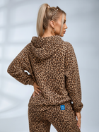 All Over Leopard Print Zip Up Hooded Jacket