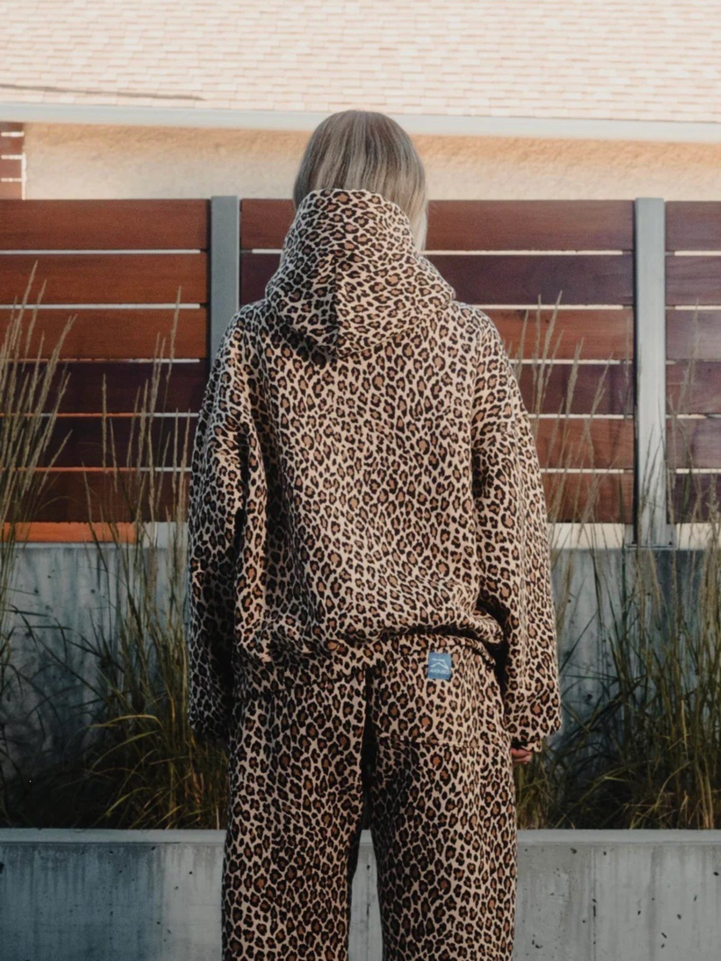 All Over Leopard Print Zip Up Hooded Jacket