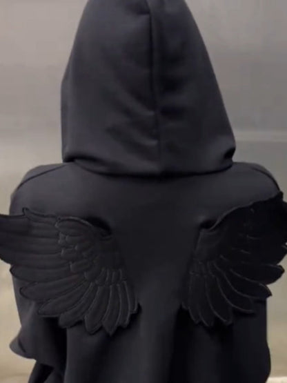 3D Back Wing Oversized Hoodie
