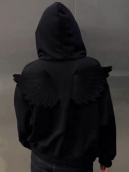 3D Back Wing Oversized Hoodie