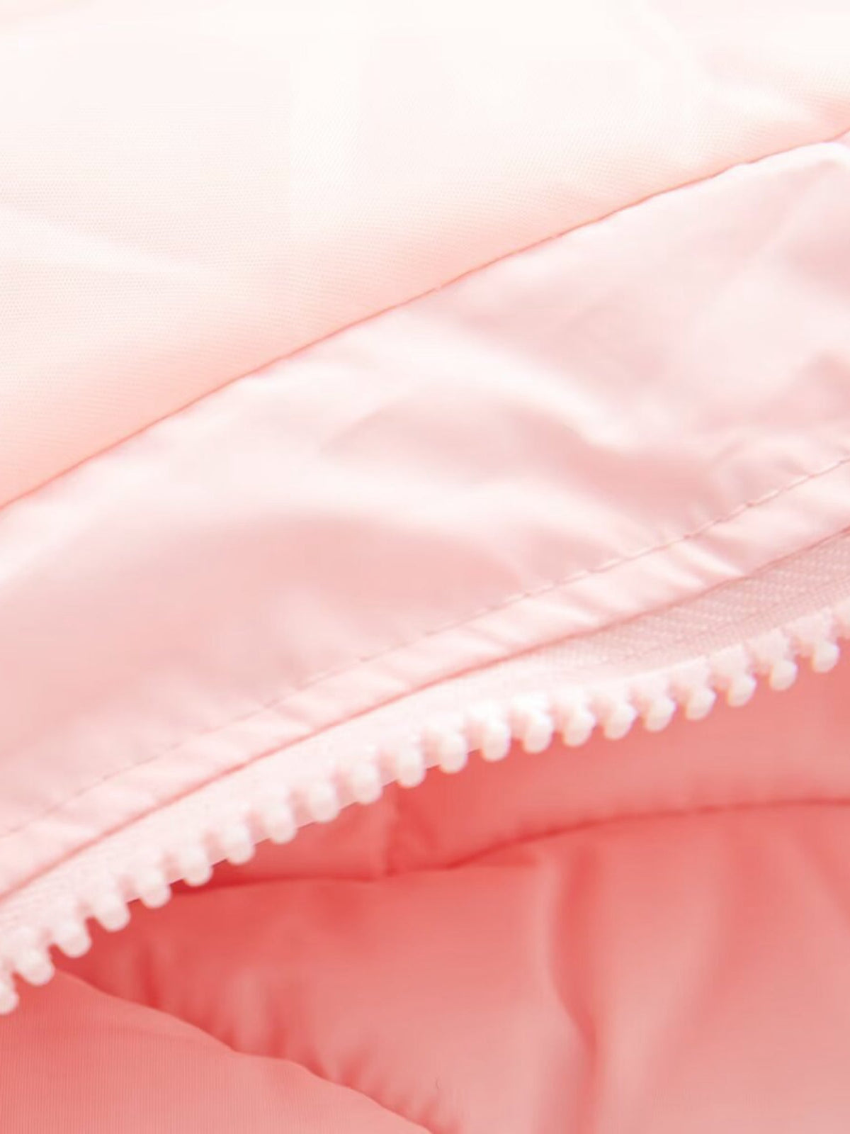 Solid Color Curved Hem Long Sleeve Puffer Jacket