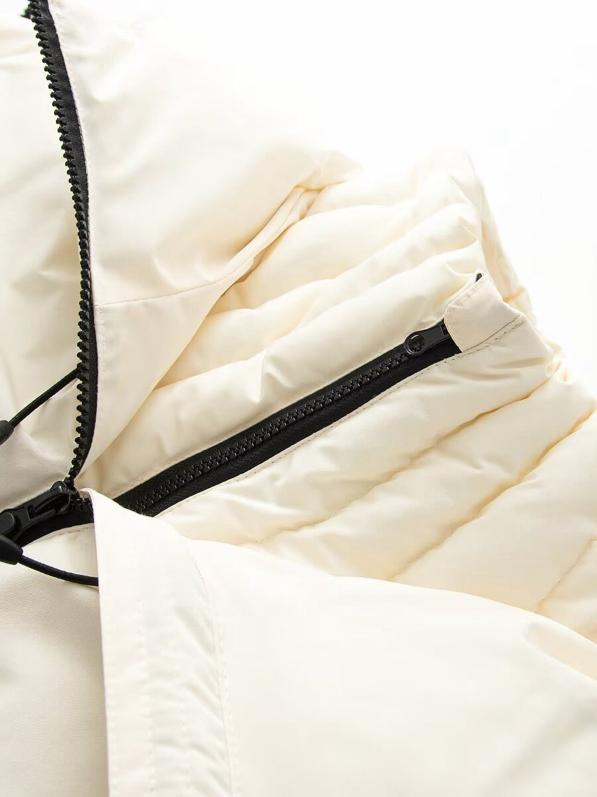 Long Sleeve Belt Waist Winter Puffer Jacket