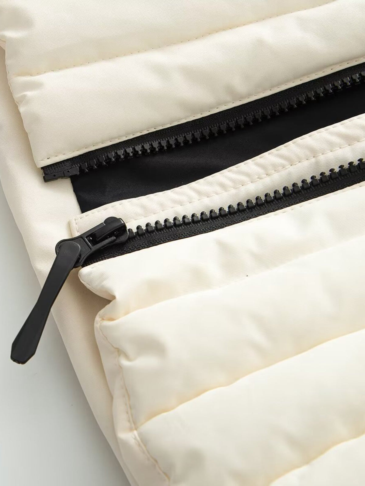 Long Sleeve Belt Waist Winter Puffer Jacket