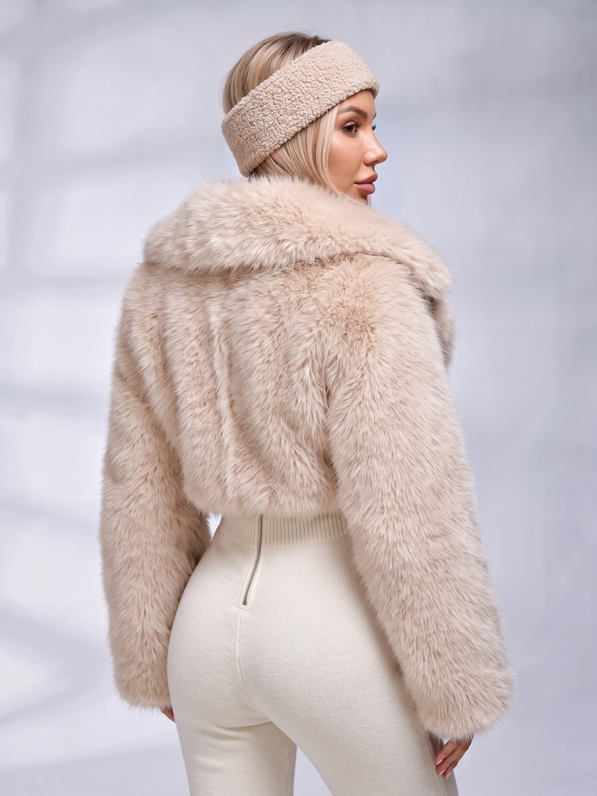 Women's Faux Fur Oversized Mid-Length Jacket