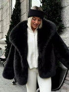 Women's Faux Fur Oversized Mid-Length Jacket