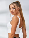 Racerback Bra White Contour Leggings Set