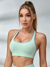 Piping Halter Bandeau Mint Biker Short Set