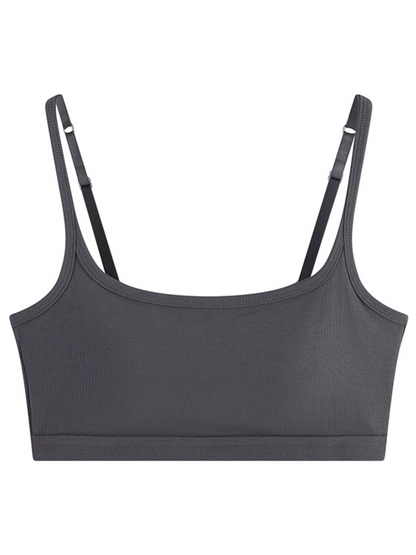 Women's Ribbed Scoop Neck Wireless Bralette
